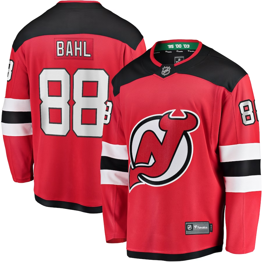 Men's New Jersey Devils Kevin Bahl #88 Red Jersey